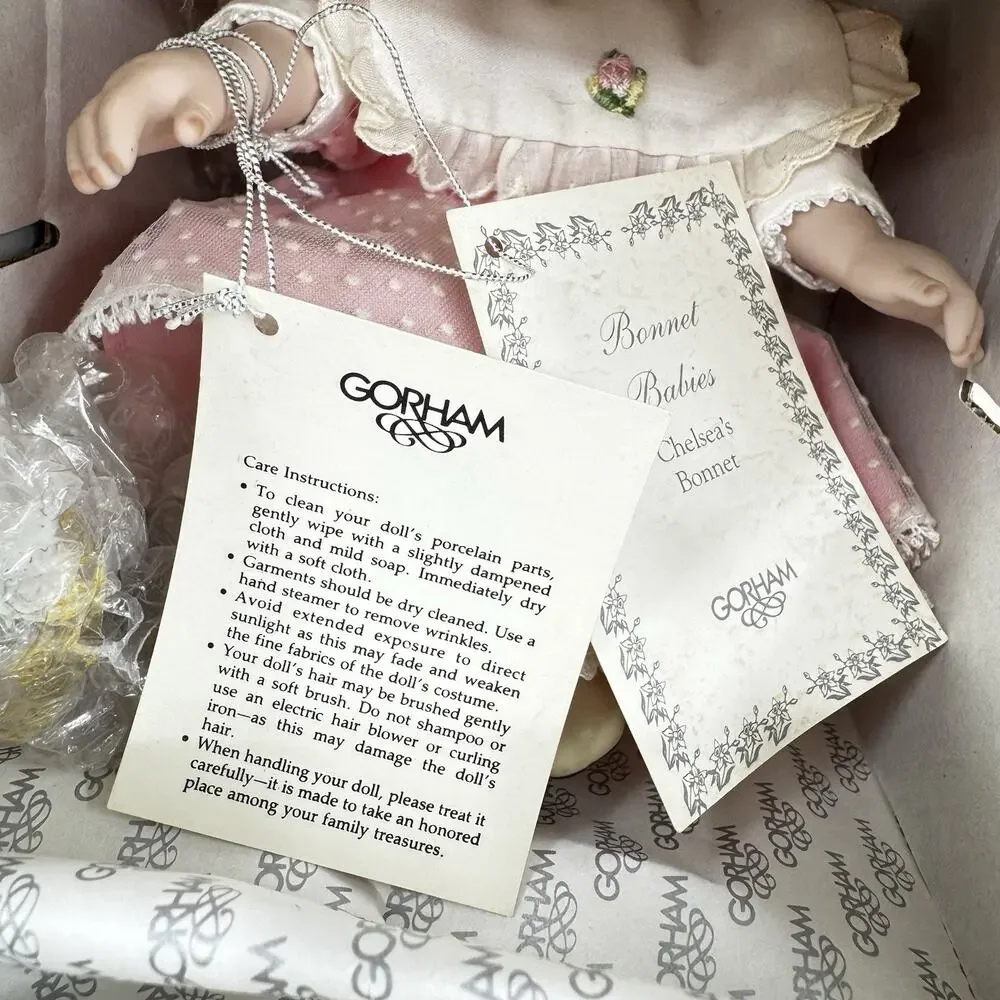 Vintage Limited Edition Gorham Doll With Hat Box and Hat Chelsea Bonnet Babies